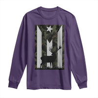 Deer Hunting Camo Puerto Rican Flag Long Sleeve Shirt Boricua Hunters