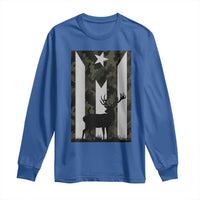 Deer Hunting Camo Puerto Rican Flag Long Sleeve Shirt Boricua Hunters