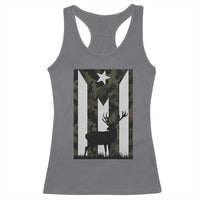 Deer Hunting Camo Puerto Rican Flag Racerback Tank Top Boricua Hunters