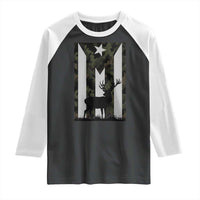 Deer Hunting Camo Puerto Rican Flag Raglan Shirt Boricua Hunters