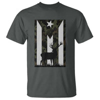 Deer Hunting Camo Puerto Rican Flag T Shirt Boricua Hunters