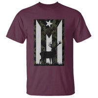 Deer Hunting Camo Puerto Rican Flag T Shirt Boricua Hunters