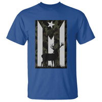 Deer Hunting Camo Puerto Rican Flag T Shirt Boricua Hunters