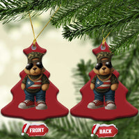 Camo Teddy Bear Puerto Rico Flag Christmas Ornament Camouflage Rican Boricua - Wonder Print Shop