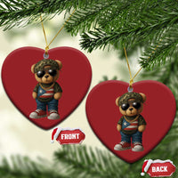 Camo Teddy Bear Puerto Rico Flag Christmas Ornament Camouflage Rican Boricua - Wonder Print Shop