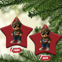 Camo Teddy Bear Puerto Rico Flag Christmas Ornament Camouflage Rican Boricua - Wonder Print Shop
