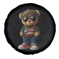Camo Teddy Bear Puerto Rico Flag Spare Tire Cover Camouflage Rican Boricua - Wonder Print Shop