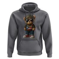 Camo Teddy Bear Puerto Rico Flag Hoodie Camouflage Rican Boricua - Wonder Print Shop