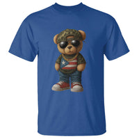 Camo Teddy Bear Puerto Rico Flag T Shirt Camouflage Rican Boricua - Wonder Print Shop