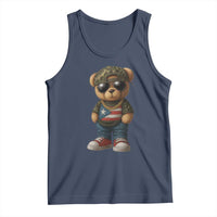 Camo Teddy Bear Puerto Rico Flag Tank Top Camouflage Rican Boricua - Wonder Print Shop