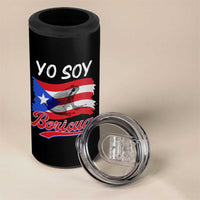 Puerto Rico Boricua 4 in 1 Can Cooler Tumbler Vintage Coqui Puerto Rican Flag Pride Yo Soy Boricua - Wonder Print Shop