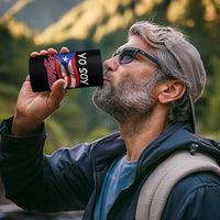 Puerto Rico Boricua 4 in 1 Can Cooler Tumbler Vintage Coqui Puerto Rican Flag Pride Yo Soy Boricua - Wonder Print Shop