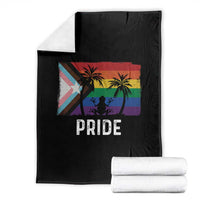 Puerto Rican LGBTQ Throw Blanket Boricua Rainbow Flag Pride