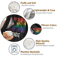 Puerto Rican LGBTQ Throw Blanket Boricua Rainbow Flag Pride