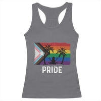 Puerto Rican LGBTQ Racerback Tank Top Boricua Rainbow Flag Pride