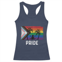 Puerto Rican LGBTQ Racerback Tank Top Boricua Rainbow Flag Pride