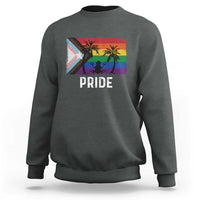 Puerto Rican LGBTQ Sweatshirt Boricua Rainbow Flag Pride