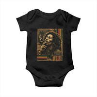Vintage Marley Guitarist Baby Onesie Rastaman Rastafari Music Vibes Only Rasta Jamaica Reggae - Wonder Print Shop