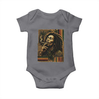 Vintage Marley Guitarist Baby Onesie Rastaman Rastafari Music Vibes Only Rasta Jamaica Reggae - Wonder Print Shop