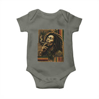Vintage Marley Guitarist Baby Onesie Rastaman Rastafari Music Vibes Only Rasta Jamaica Reggae - Wonder Print Shop