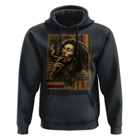 Vintage Marley Guitarist Hoodie Rastaman Rastafari Music Vibes Only Rasta Jamaica Reggae - Wonder Print Shop