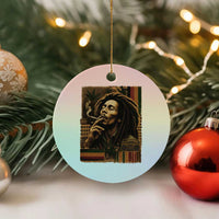 Vintage Marley Guitarist Ceramic Ornament Rastaman Rastafari Music Vibes Only Rasta Jamaica Reggae - Wonder Print Shop