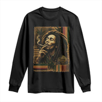 Vintage Marley Guitarist Long Sleeve Shirt Rastaman Rastafari Music Vibes Only Rasta Jamaica Reggae - Wonder Print Shop