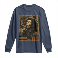 Vintage Marley Guitarist Long Sleeve Shirt Rastaman Rastafari Music Vibes Only Rasta Jamaica Reggae - Wonder Print Shop