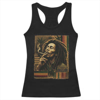 Vintage Marley Guitarist Racerback Tank Top Rastaman Rastafari Music Vibes Only Rasta Jamaica Reggae - Wonder Print Shop