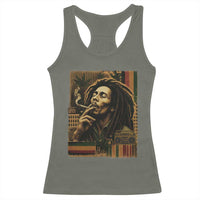 Vintage Marley Guitarist Racerback Tank Top Rastaman Rastafari Music Vibes Only Rasta Jamaica Reggae - Wonder Print Shop