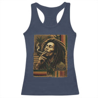 Vintage Marley Guitarist Racerback Tank Top Rastaman Rastafari Music Vibes Only Rasta Jamaica Reggae - Wonder Print Shop