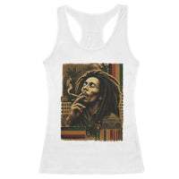 Vintage Marley Guitarist Racerback Tank Top Rastaman Rastafari Music Vibes Only Rasta Jamaica Reggae - Wonder Print Shop