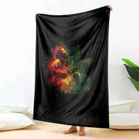 Marley Guitarist Throw Blanket Smoke Cannabis Leaf 420 Rastafari Rasta Reggae Music - Wonder Print Shop