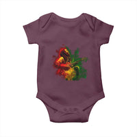 Marley Guitarist Baby Onesie Smoke Cannabis Leaf 420 Rastafari Rasta Reggae Music - Wonder Print Shop