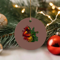 Marley Guitarist Ceramic Ornament Smoke Cannabis Leaf 420 Rastafari Rasta Reggae Music - Wonder Print Shop