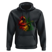 Marley Guitarist Hoodie Smoke Cannabis Leaf 420 Rastafari Rasta Reggae Music - Wonder Print Shop
