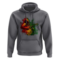 Marley Guitarist Hoodie Smoke Cannabis Leaf 420 Rastafari Rasta Reggae Music - Wonder Print Shop