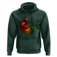 Marley Guitarist Hoodie Smoke Cannabis Leaf 420 Rastafari Rasta Reggae Music - Wonder Print Shop
