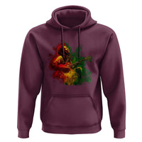Marley Guitarist Hoodie Smoke Cannabis Leaf 420 Rastafari Rasta Reggae Music - Wonder Print Shop