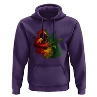Marley Guitarist Hoodie Smoke Cannabis Leaf 420 Rastafari Rasta Reggae Music - Wonder Print Shop