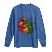 Marley Guitarist Long Sleeve Shirt Smoke Cannabis Leaf 420 Rastafari Rasta Reggae Music - Wonder Print Shop