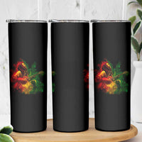 Marley Guitarist Skinny Tumbler Smoke Cannabis Leaf 420 Rastafari Rasta Reggae Music - Wonder Print Shop
