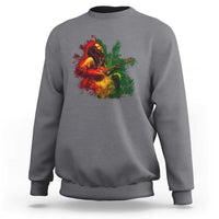 Marley Guitarist Sweatshirt Smoke Cannabis Leaf 420 Rastafari Rasta Reggae Music - Wonder Print Shop