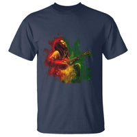 Marley Guitarist T Shirt Smoke Cannabis Leaf 420 Rastafari Rasta Reggae Music - Wonder Print Shop