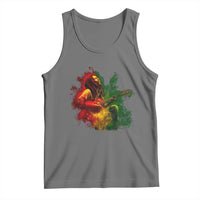 Marley Guitarist Tank Top Smoke Cannabis Leaf 420 Rastafari Rasta Reggae Music - Wonder Print Shop