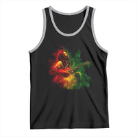 Marley Guitarist Tank Top Smoke Cannabis Leaf 420 Rastafari Rasta Reggae Music - Wonder Print Shop