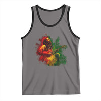 Marley Guitarist Tank Top Smoke Cannabis Leaf 420 Rastafari Rasta Reggae Music - Wonder Print Shop