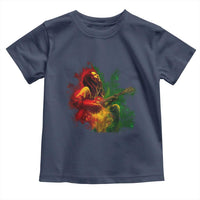 Marley Guitarist Toddler T Shirt Smoke Cannabis Leaf 420 Rastafari Rasta Reggae Music - Wonder Print Shop
