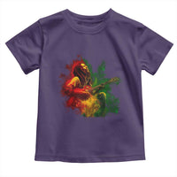 Marley Guitarist Toddler T Shirt Smoke Cannabis Leaf 420 Rastafari Rasta Reggae Music - Wonder Print Shop
