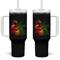 Marley Guitarist Tumbler With Handle Smoke Cannabis Leaf 420 Rastafari Rasta Reggae Music - Wonder Print Shop